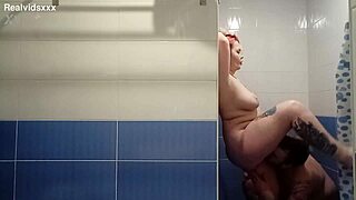 Huge Cumshot as She Fingers His Ass