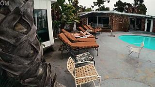 gigi breeze caught naked at pool sunbathing 😱 big ass spying fun