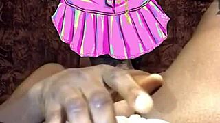 levitating pussy with big clit and small waist in lingerie