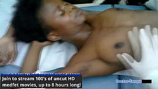 dr tampa examines neighbor rina arem backstage