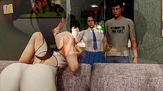 Exploring the mysterious inn in this adventure game