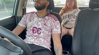 Latina Gives Taxi Driver Handjob On Street!