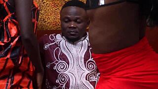 Ebony Group Bent Over For Licking And Fucking