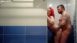 Huge Cumshot as She Fingers His Ass