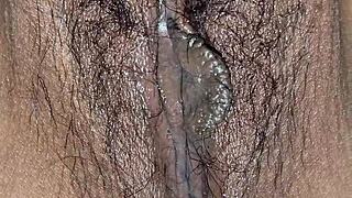 Wifey bends over with vibrator on her wet pussy while I watch.