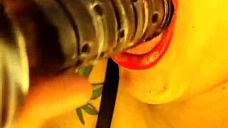 colombian woman enjoys a relaxing shower with her toy