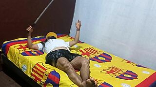 I found my mother-in-law masturbating in my apartment, then she asked for help to complete the homemade porn video