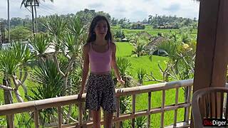 Cute Girl Eats Burger with Cum on Face Publicly