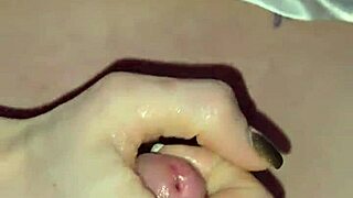 Milf Jerks Cock and Licks Every Drop