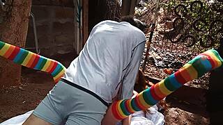 i puttin cream in my friend's pussy usin sex toy