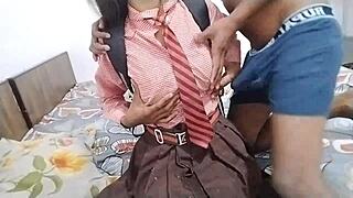Holy! Indian School Girl Gets First Rough Sex After Class