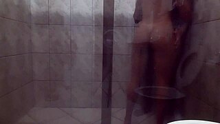 big couple fucks in bathroom shower