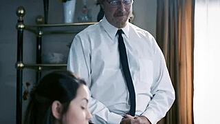 the perverted bishop gives rough blowjob to crying latina teen 😈