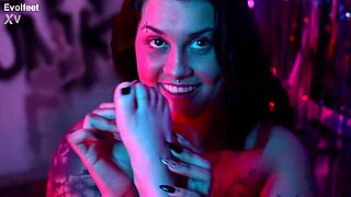 rotten venus and nath indulge in lesbian foot worship with licking and toes