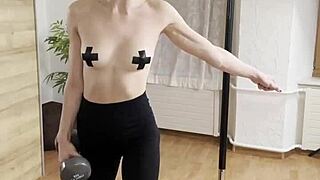 miss daisy diamond flexes her naked blonde body in solo softcore