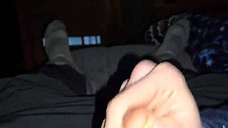 Dirty talking wife takes her time jerking off a dick