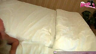 petite blonde german teen with small tits getting titty fucked