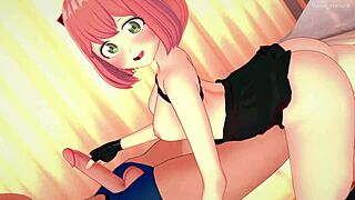 Anya is ready to bang in uncensored hentai action, wow!