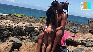 CUCKOLD CALLS WHILE I FUCK HIS WIFE ON THE BEACH