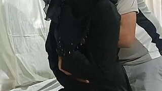 Hot Muslim girl enjoys doggy style with Hindu boyfriend.