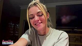 i watch this petite milf rub her nipples and finger her shaved pussy, so hot