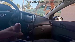 Risky public car masturbation session.