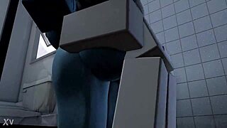 blue girl engages in neutral sex activities with cumshot focus