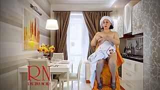 Cinderella Without Panties Sews Dresses For Her Stepmother And Stepsisters!