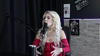 Kyra Sex in Sheer Red Lingerie Discusses Relationships and Life