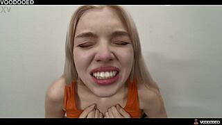 Teen slut uses voodoo doll for masturbation