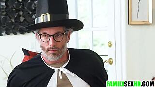 Step Family Fucks Together During Thanksgiving Taboo