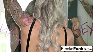 brooke brand takes a massive english cock in this milf pornstar scene.