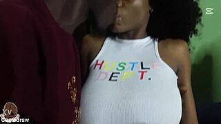 Alhaji用力猛干大胸邻居！😜