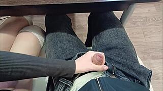 Close up and personal: amateur couple’s fetish-filled classroom encounter