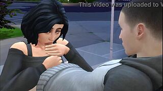 Stranger jerks off next to her at the bus stop in public.