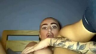 Hey, watch this tattooed goth slut finger herself?