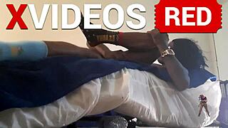 Naked Ebony BBW Milf Rides Cowgirl Creampie