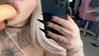 Fat Curvy Bunny Girl Toys Herself and Fucks Monster Cock for Creampie!