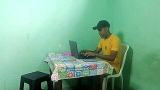 That stepmother gets fucked by her stepson in the office, what a great ass