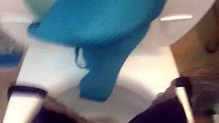 Step sister in 40dd bra and panties gets a cumshot from her bro.