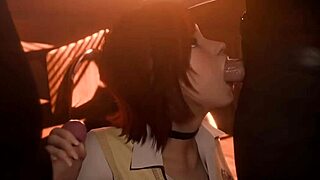 Oh, Asuka Kazama, Deepthroat in Threesome Spitting Action!