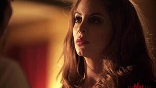 Babysitter tribbing and licking big tits.