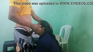 That stepmother gets fucked by her stepson in the office, what a great ass