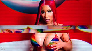 nicki minaj shows off curves in steamy clip