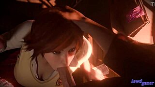 Oh, Asuka Kazama, Deepthroat in Threesome Spitting Action!