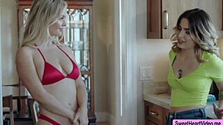 Milf Slimthick Vic intensely licks teen Chanel Camryn in a wild 69 position, big tits bouncing