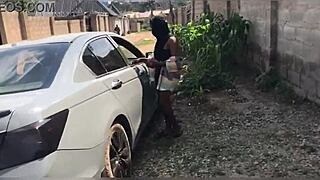 开车带贱婊子去廉价酒店大屌干