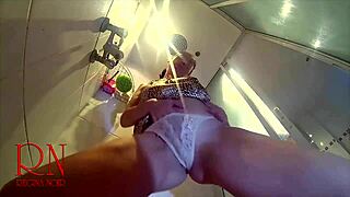 Watch her strip in the shower?