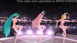 Hatsune Miku in bunny costume for project diva