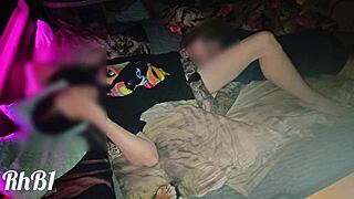 we enjoyed ourselves on a squeaky illuminated hotel bed